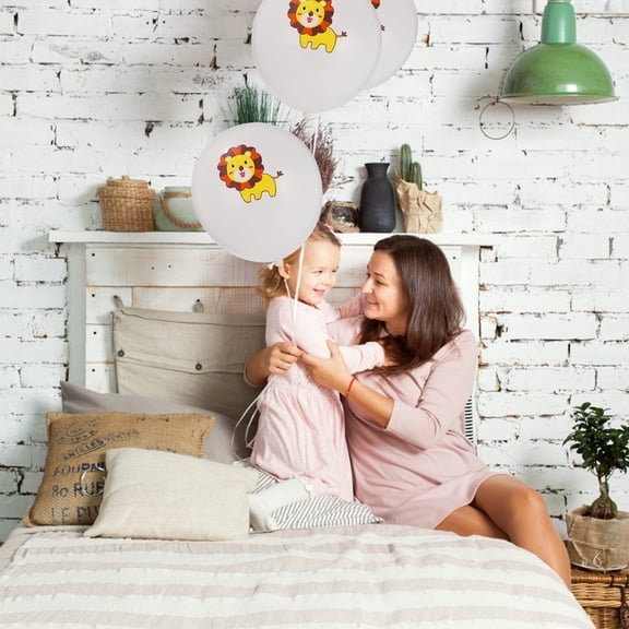 LOLIPPYY 20Pcs Safe Natural Latex Animal Balloons White for Jungle Theme Balloon Bouquets