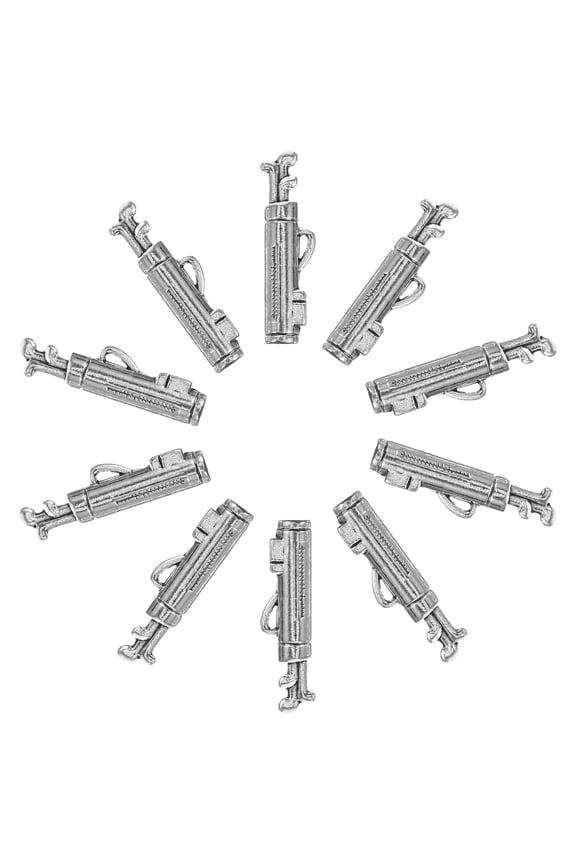 20Pcs Silver Metal Golf Bat Charm Pendant Durable DIY Jewelry Making Accessory for Decoration