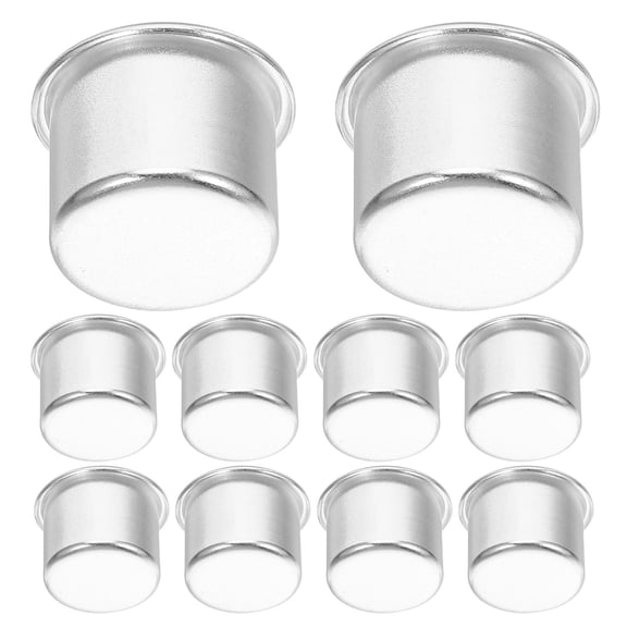 LOLIPPYY 20Pcs Simple Practical Aluminum Candle Holders for DIY Taper Candle Insert