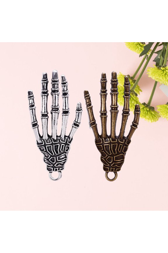 20 Pieces Skeleton Alloy Pendants with Integral Structure, Assorted Colors for Clothing and Accessories Decoration