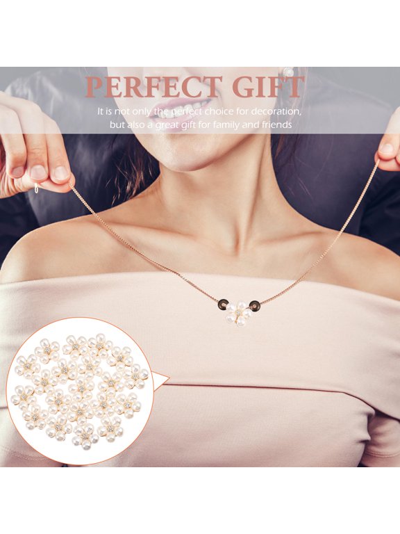 20 Pieces Small Lightweight White Headdress Charms for Hairpins, Craft Decorations and Accessories