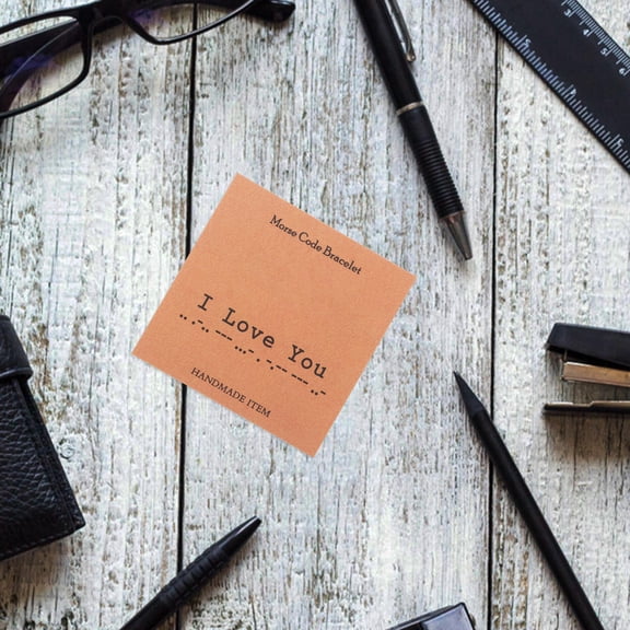 LOLIPPYY 20Pcs Square Morse Code Cards Romantic Greeting Cards Paper for Family Fun