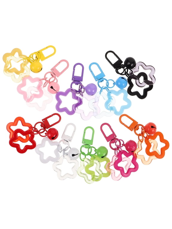 20-Pack Star Shaped Keychain Clips with Hooks for Crafts, Art Projects, and Key Holders