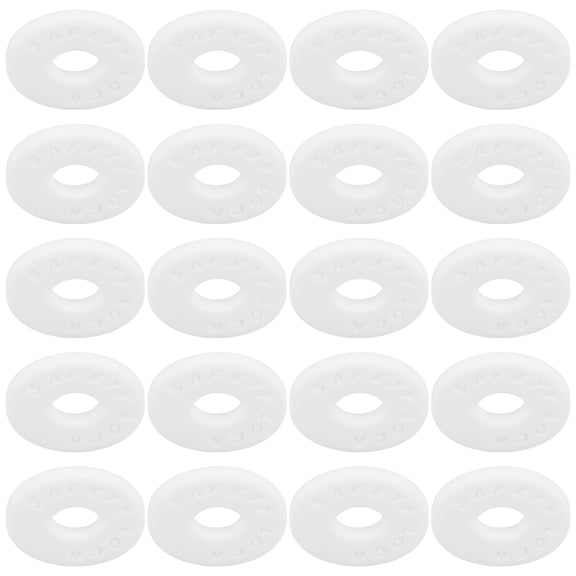 LOLIPPYY 20Pcs White Guitar Strap Buttons with Anti Slip Design for Electric and Bass Guitar Accessories