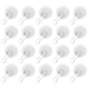 LOLIPPYY 20Pcs Transparent Adhesive Ceiling Hooks No Drill Hooks for Hanging Outdoor Plants and Decorations