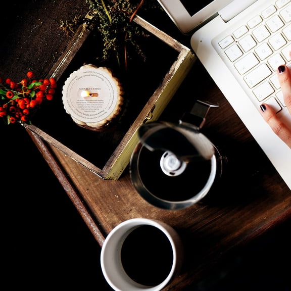 LOLIPPYY 20Pcs Transparent Candle Cup Labels with Gap Design for Dustproof and DIY Candle Decoration