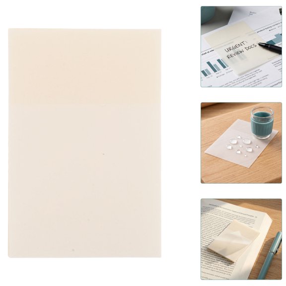 LOLIPPYY 20Pcs Transparent Note Pads with Easy Peel Design for Office and Home Use