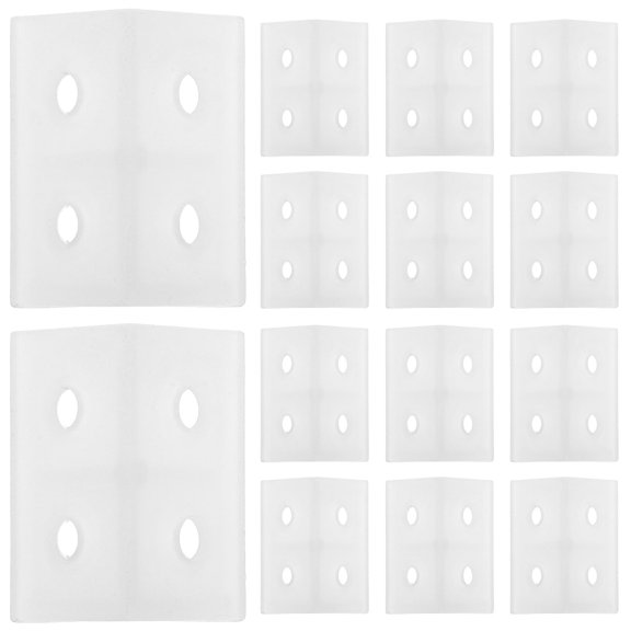 LOLIPPYY 20Pcs Transparent Plastic Corner Brackets for Shelf Support Cabinet Drawer Stability
