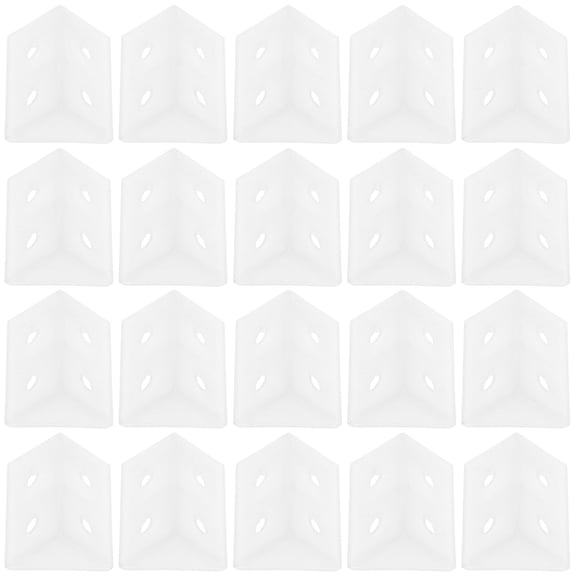 LOLIPPYY 20Pcs Transparent Plastic Shelf Corner Holders with Easy Installation for Furniture Support