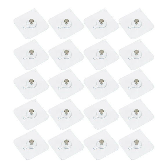 LOLIPPYY 20Pcs Transparent Screw Free Hangers with Stable Structure for Home