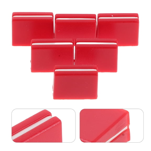 LOLIPPYY 20-Piece Universal Red Mixer Console Fader Knobs, Plastic Replacement Caps for DJ Controllers and Audio Mixers