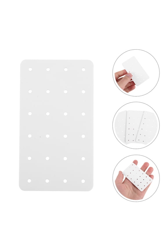 20Pcs White Acrylic Earring Holder Cards with Hanging and Standing Display Features