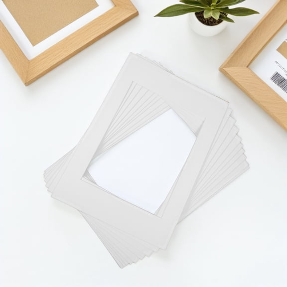 LOLIPPYY 20Pcs White Cardboard Photo Frame Mat Insert for Gallery Style Framing