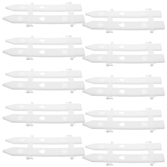 LOLIPPYY 20Pcs White Decorative Plastic Fence Christmas Tree Design for Garden Balcony Courtyard Edging