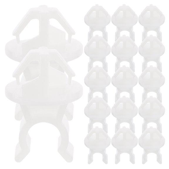 LOLIPPYY 20Pcs White Universal Hood Prop Rod Support Clips Durable Car Hood Holder Bracket