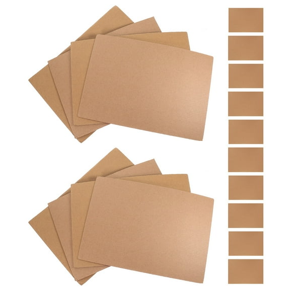 LOLIPPYY 20Pcs of Cardboard Sheets DIY Craft Paperboard Light Brown for Special Occasions Packaging