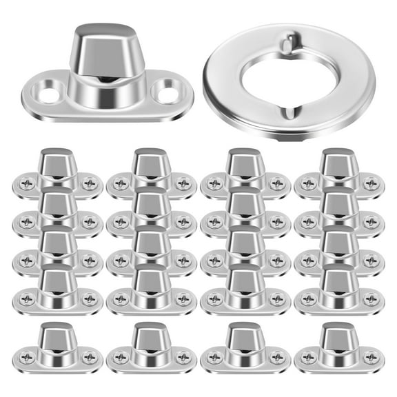 LOLIPPYY 20 Sets Marine Grade Metal Grommet Fasteners with Turn Buttons for Tarp and Canvas Securing
