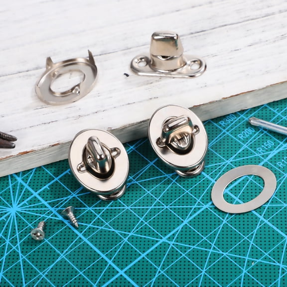 LOLIPPYY 20Sets Plated Silver Metal Mounting Screws with Twist Turn Button Design for Boats and Canvas Fastening