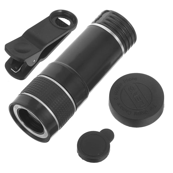 LOLIPPYY 20X Monocular Lens for Smartphone with Clip Fit Most Mobile Phones Black Optical Lens