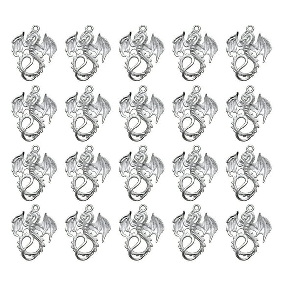 LOLIPPYY 20pcs Bright Alloy Pendant Charms for Jewelry Making, Necklace and Bracelet Accessories