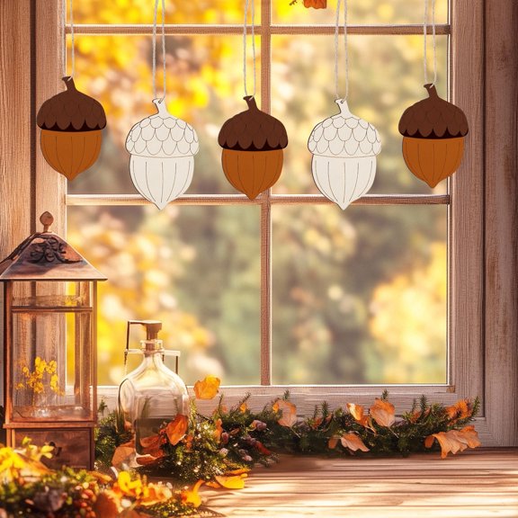 LOLIPPYY 20pcs Blank Wooden Pine Cone Signs Natural Decor for Crafting and Ornaments