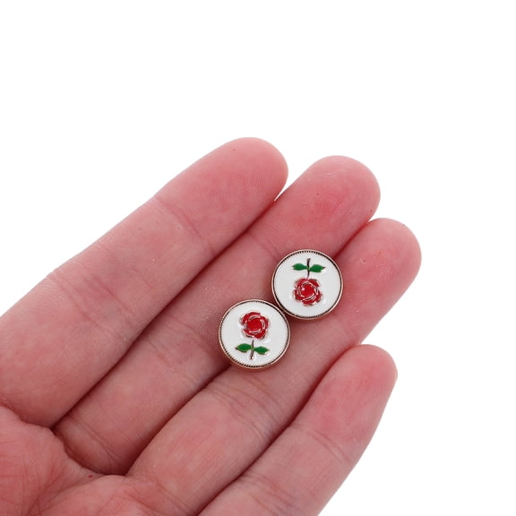 LOLIPPYY 20pcs Rose Pattern Zinc Alloy Buttons for Sewing - Vintage Decorative Fasteners for Women’s Coats, , Sweaters, Cardigans