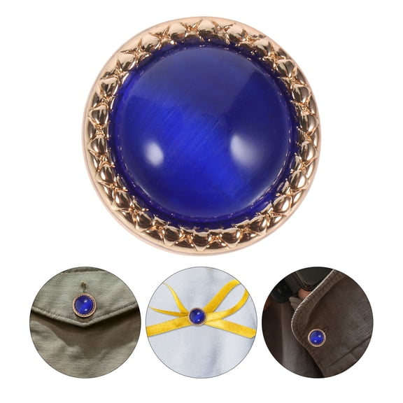 LOLIPPYY 20pcs Buttons for Coats Women Vintage Style in Blue Metal for Crafts