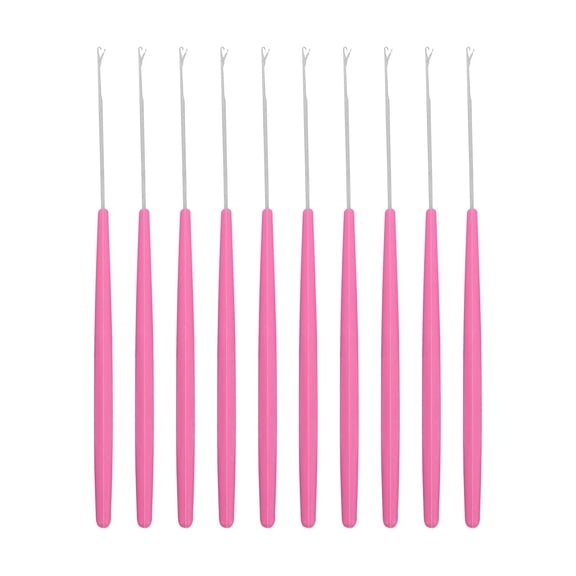 LOLIPPYY 20pcs Hair Extension Needle Plastic Pink for Barbershop Accessory and Styling