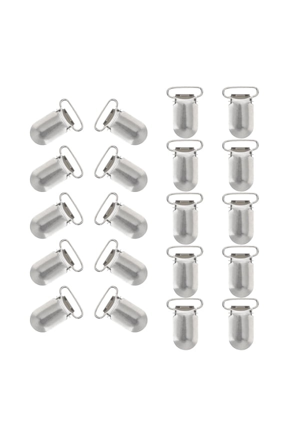 20pcs Heavy Duty Suspender Clips in Silver for Craft Applications Designed for Parents