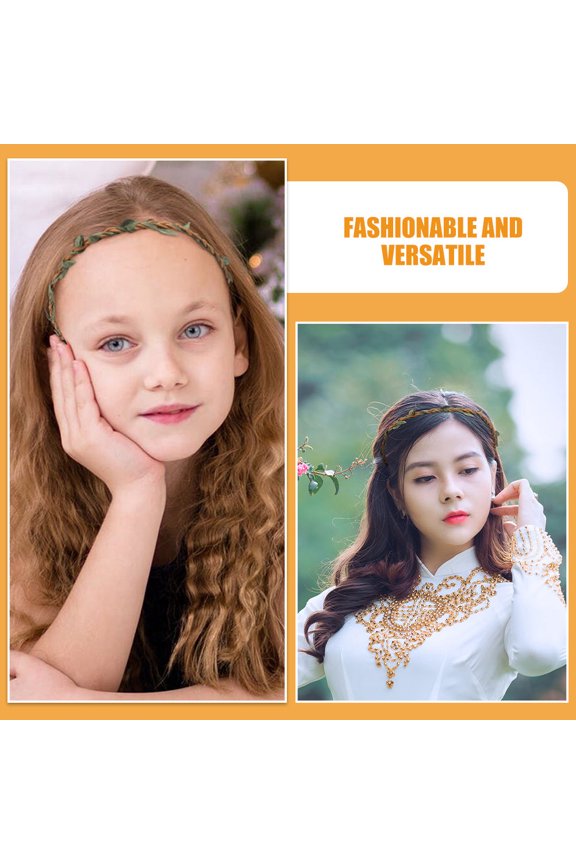 20pcs Leaf Hair Accessories Woven Headband for Women Multi Rope DIY Making for Craft Projects