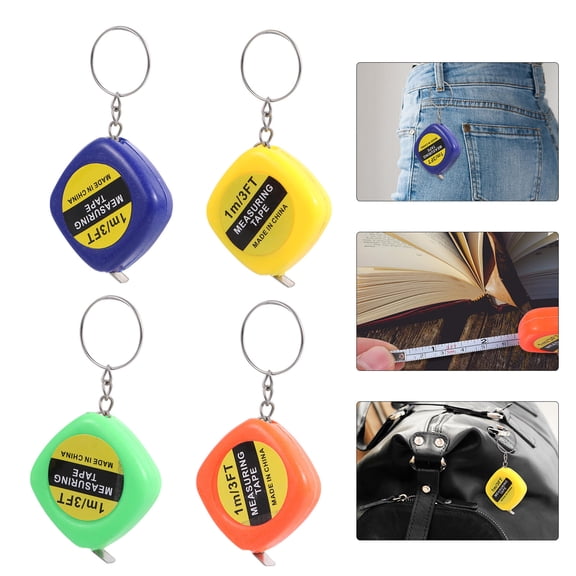 LOLIPPYY 20Set Portable Small Tape Measure Plastic Key Chain for Household Tools