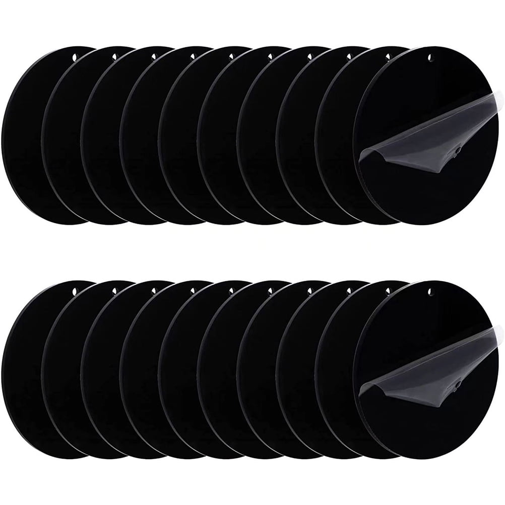 LOLIPPYY 20pcs Round Key Chains Acrylic Key Blank Keychains Decorative ...