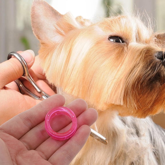 LOLIPPYY 20pcs Scissors Silicone Pink Grooming Shear Inserts for Home Users