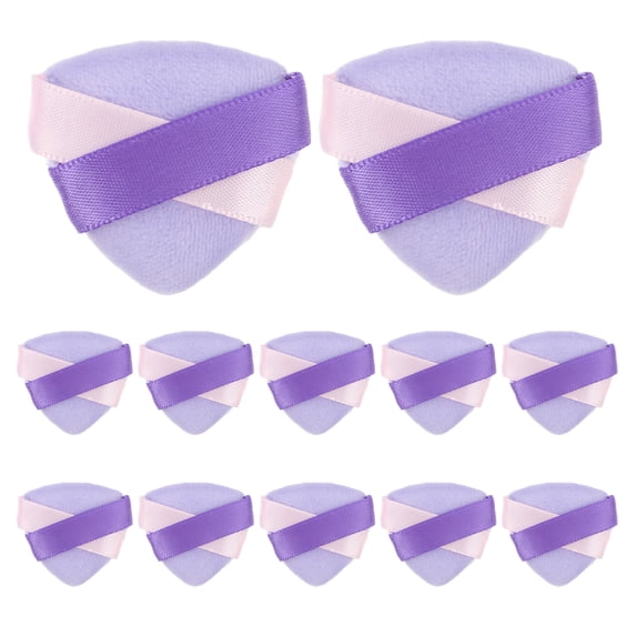LOLIPPYY 20pcs Triangle Powder Puff: Mini Setting Face Loose Powder Applicator Pad Finger Sized Makeup Sponge For Velour Body Blender Foundation Blending Beauty Tools