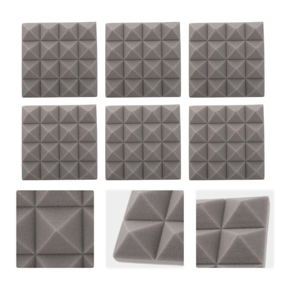 LOLIPPYY 22Pcs Grey Acoustic Panels Soundproof Padding for Home Use with Flame Retardant High Density Polyurethane