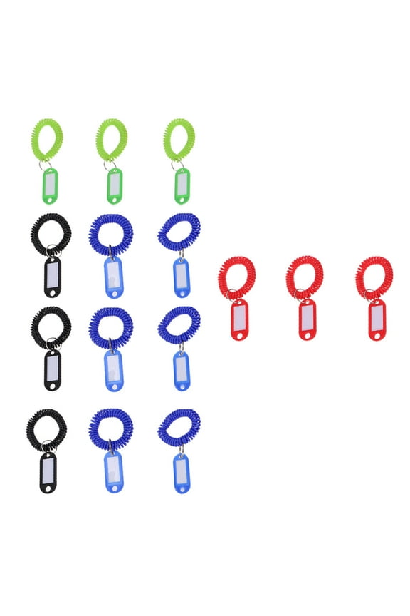22Pcs Lightweight Plastic Spiral Bracelet for Decoration and Key Holding Assorted Colors