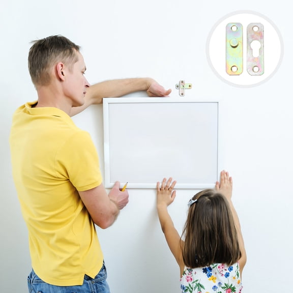 LOLIPPYY 24Pairs Universal Metal Picture Frame Hardware Wall Mount Brackets for Secure and Clean Art Hanging