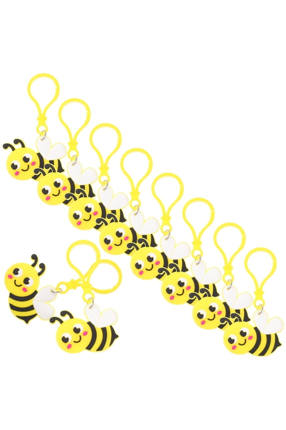 24Pcs Bee Keychain Pendant for Backpack Purse Lightweight Decorative Keyrings