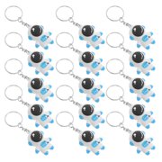 LOLIPPYY 24-Pack Cute Astronaut Keychain Pendants in Assorted Colors, Space-Themed Keyrings for Travel, Party Favors, and Backpacks