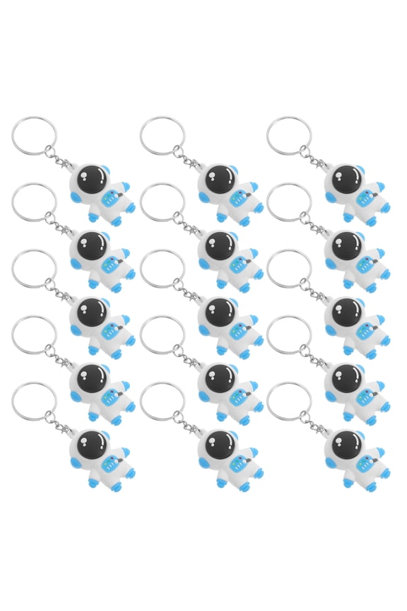 24-Pack Cute Astronaut Keychain Pendants in Assorted Colors, Space-Themed Keyrings for Travel, Party Favors, and Backpacks