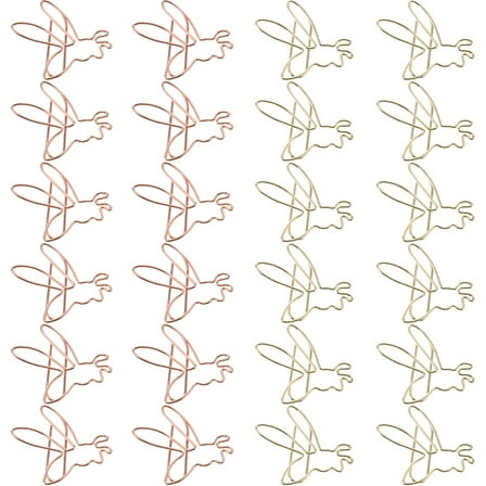 LOLIPPYY 24Pcs File Document Paper Clips Shaped Paper Clips Metal Paperclips Small Paper Clips File Clips
