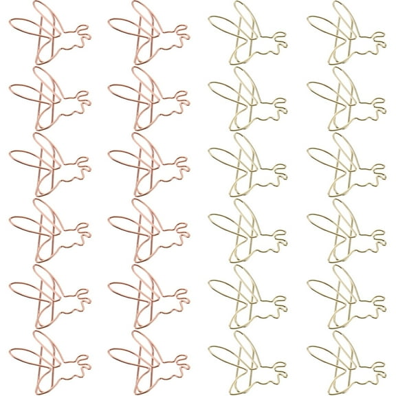 LOLIPPYY 24Pcs File Document Paper Clips Shaped Paper Clips Metal Paperclips Small Paper Clips File Clips
