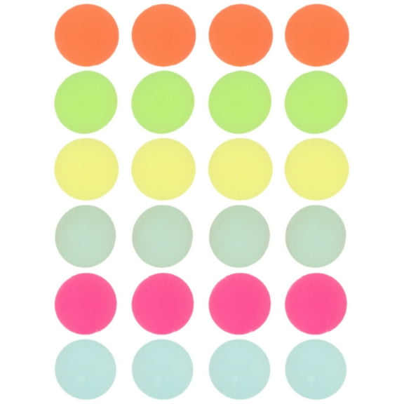 LOLIPPYY 24Pcs Glow in the Dark Softball Assorted Color Rubber Balls for Stress Relief and Relaxation Fun