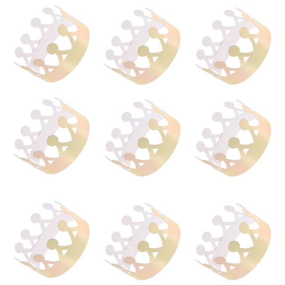 LOLIPPYY 24Pcs Golden Party Crowns Birthday Hats Paper Design Eye Catching and Proper Fit