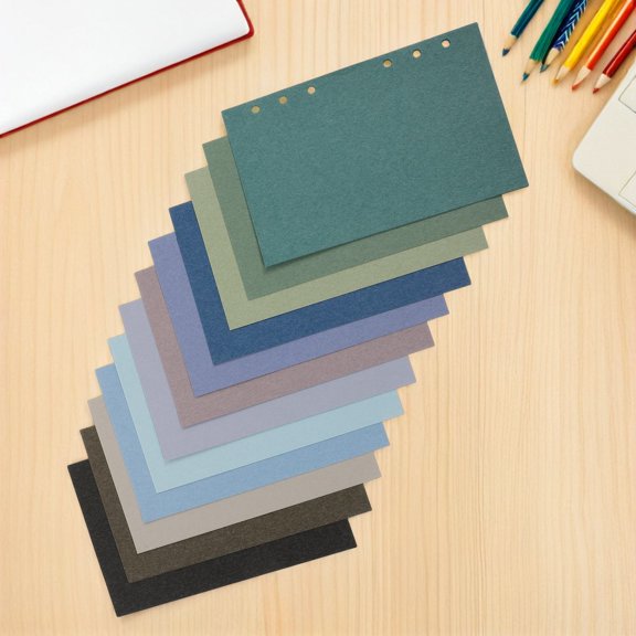 LOLIPPYY 24Pcs Loose Leaf Paper Refills for Planner Inserts Assorted Color Double Sided Binder Sheets