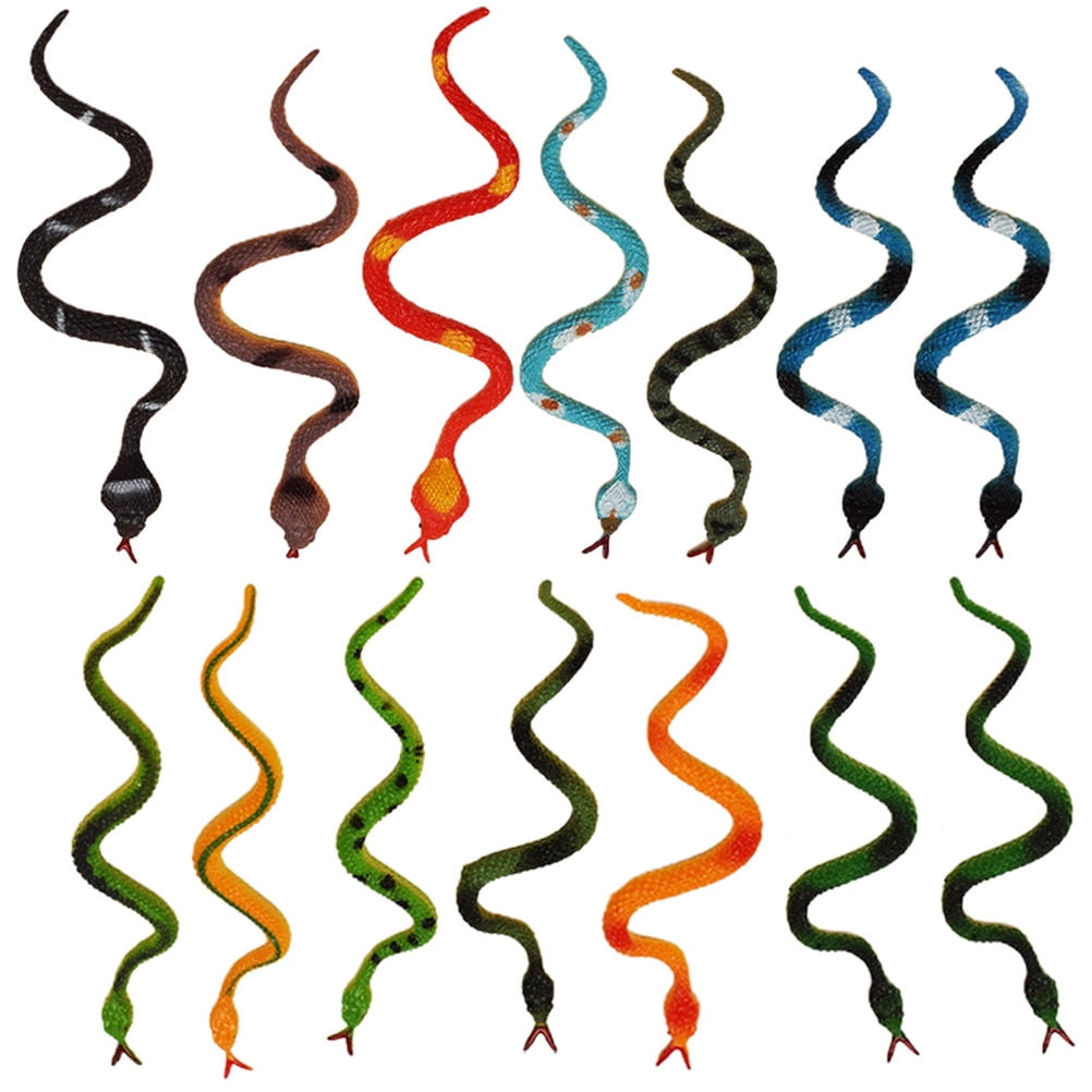LOLIPPYY 24Pcs Realistic Fake Snake Model PVC Simulation Snake Figurine ...
