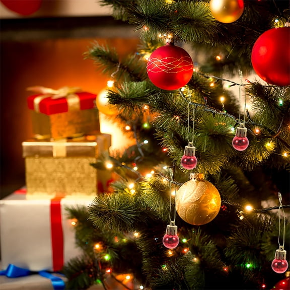 LOLIPPYY 24Pcs Red Christmas Hanging Pendant Decorations for Doors Ceilings and Entryways