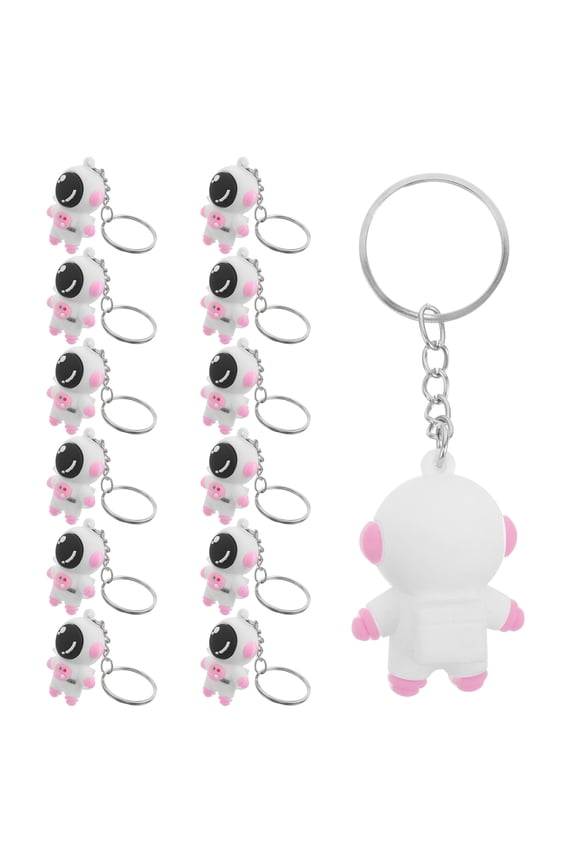 24-Pack Space Astronaut Keychains Assorted Colors Backpack Charms with Metal Key