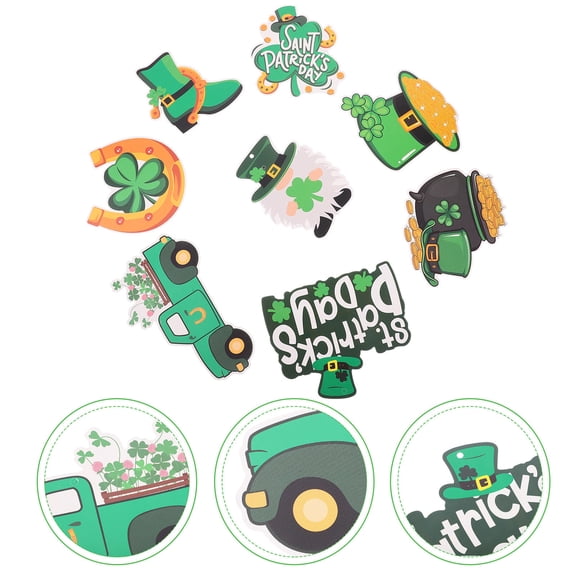 LOLIPPYY 24Pcs St Patricks Day Door Signs Paper Tags for Porch Wall Front Door Hanging Decorations