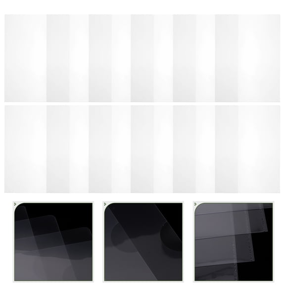 LOLIPPYY 24Pcs Transparent File Folder Plastic File Protector for Office and Study Use